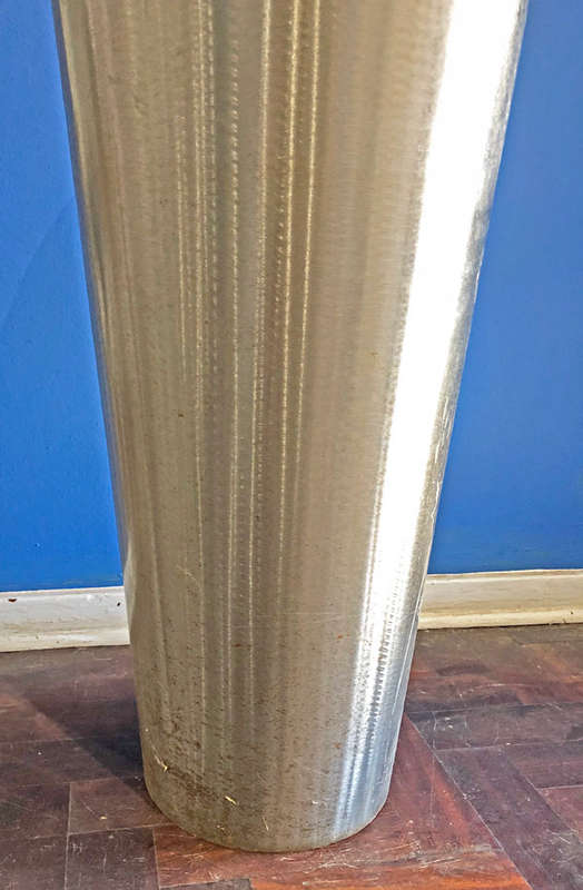 BRUSHED STAINLESS STEEL TAPERED Round Cone PLANTER (90 cm) - Almost a Meter