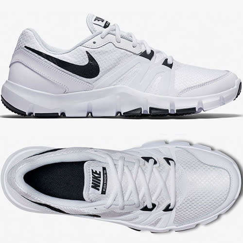 Original Mens NIKE Flex Show TR 4 White/ Black 807182 101 Size UK 11 (SA 11)