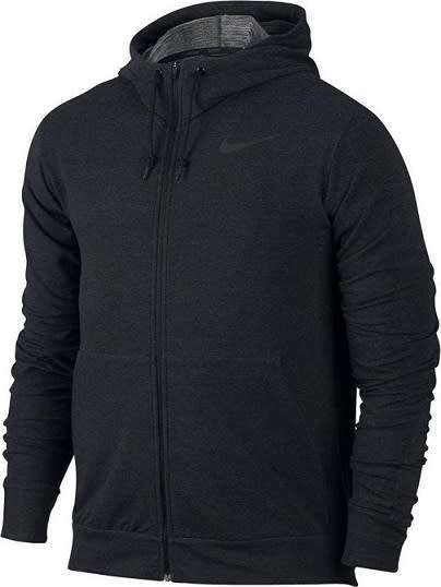 Original Mens Nike Dri-fit Training Hooded Full Zip Top Anthracite Black 933428 011 Size Medium