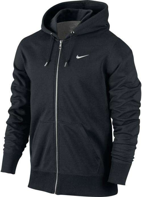 Original Mens Nike Classic Full Zip Hooded Sweatshirt BLACK  813267 010 Size Extra Large
