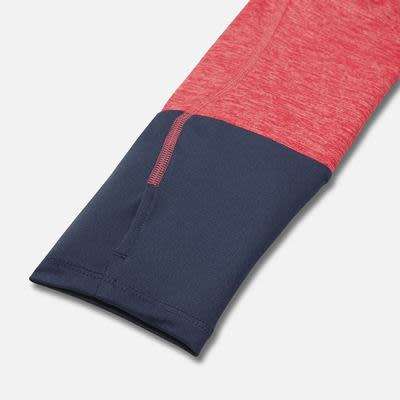 Original NIKE Girls DRI FIT ELEMENTS RUNNING T-SHIRT ZIP Coral/Pink AJ6833 823 Size Large