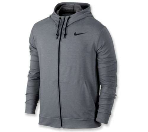 Original Mens Nike Full Zip Training Grey Hoodie 933428 066 Size Extra Large