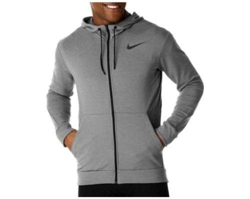 Original Mens Nike Full Zip Training Grey Hoodie 933428 066 Size Extra Large