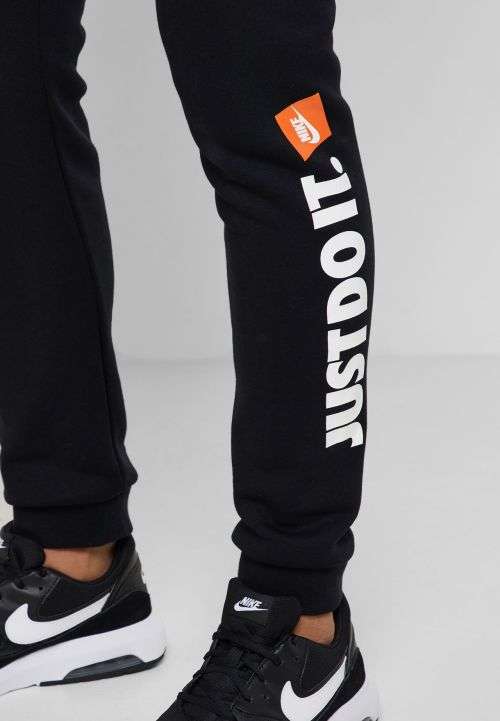 Original NIKE Mens SportsWear JUST DO IT Fleece Jogger Black AR2610 010 Size Extra Large
