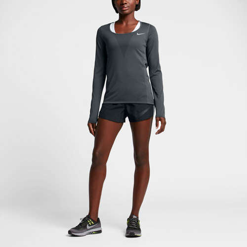 Original Women's NIKE DRI IT ZONAL COOL RELAY LONG SLEEVE TOP 831514 010 Size Medium