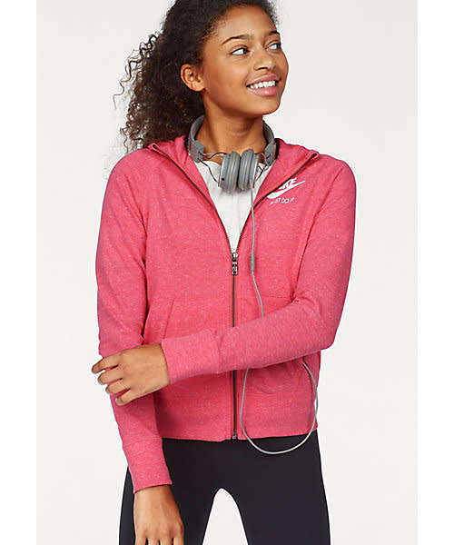 Original NIKE Girls Sportswear Hooded Sweatshirt VINTAGE HOODIE PINK FULL ZIP AT3353 823 Size Large
