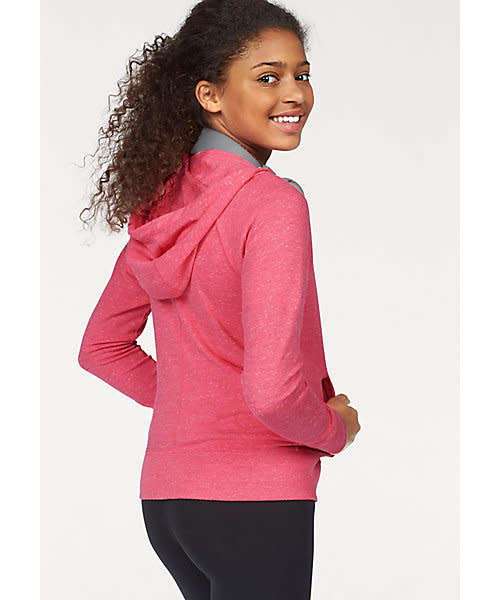 Original NIKE Girls Sportswear Hooded Sweatshirt VINTAGE HOODIE PINK FULL ZIP AT3353 823 Size Large