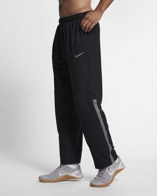 Original NIKE MEN'S DRI-FIT WOVEN BLACK TRAINING PANTS 927380 010 Size Medium