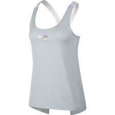 Original Womens NIKE Elstka Hyper Femme Gym Wear Tank Pure Platinum AR0774 043 Size Medium