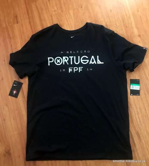 Original Mens NIKE Short Sleeve PORTUGAL FPF Tee Black AH9773 010 Size XL