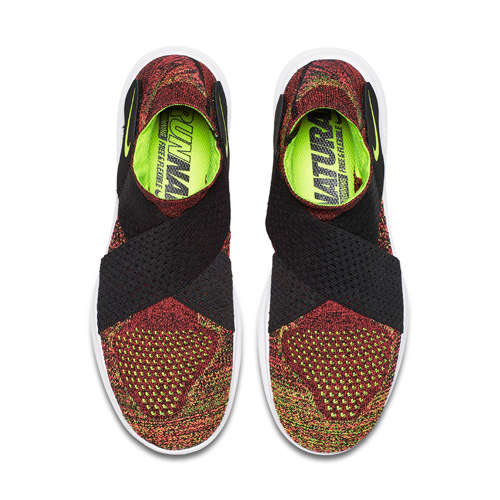 Original Women's Nike FREE RN MOTION FK (Display Unit) Black/Volt 880846 004 Size UK 5 (SA 5)