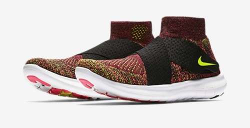 Original Women's Nike FREE RN MOTION FK (Display Unit) Black/Volt 880846 004 Size UK 5 (SA 5)