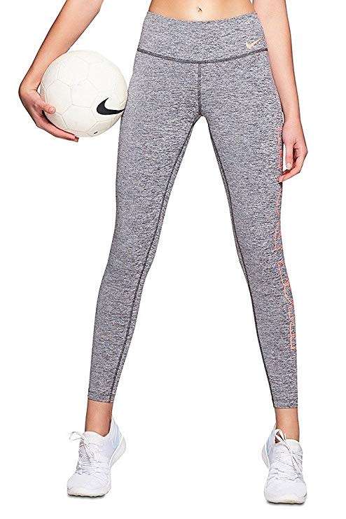 Original Womens NIKE Power Victory (JDI) Tights Charcoal/ Atomic Pink AQ4642 071 Size Medium