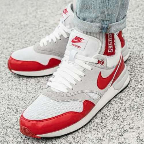 Original Mens NIKE Air ODYSSEY White/University Red Retro Look 652989 106 Size UK 11 (SA 11)