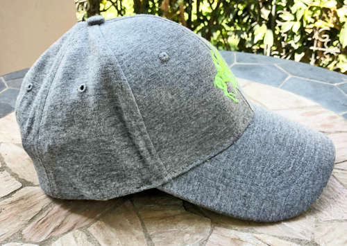 Original Mens Polo Classic Sports Cap Grey /Neon Green  Double Pony