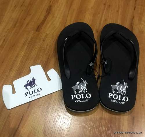 Original Men's POLO Summer Flip Flops Black Size Fits UK 8 (SA 8)