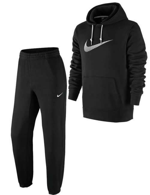 Original Nike Mens Club 2 Piece Tracksuit Black 875074 010 Size Extra Large