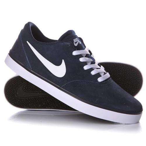 Original Mens Nike SB CHECK 705265 411 Obsidian /White Size UK 8 (SA 8)