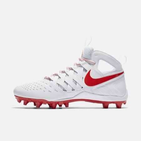 Original Mens Nike Huarache V LAX White/ LT Crimson 807142 161 Size UK 9 (SA 9)