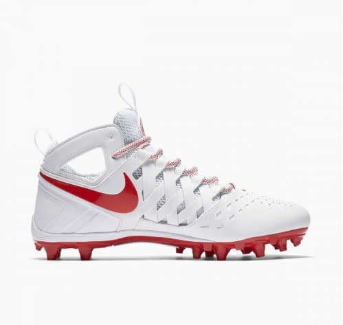 Original Mens Nike Huarache V LAX White/ LT Crimson 807142 161 Size UK 9 (SA 9)