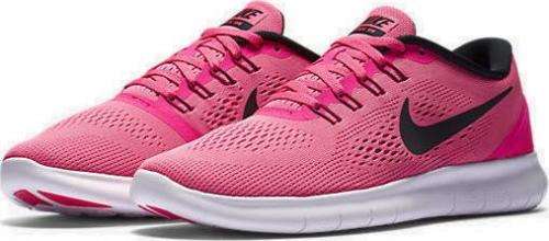 Original Women's Nike FREE RN Pink Blast/ Black Fire 831509 600 Size UK 4.5 (SA 4.5)
