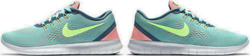 Original Women's Nike FREE Hyper Turquoise/ Host Green 831509 302 Size UK 4.5 (SA 4.5)