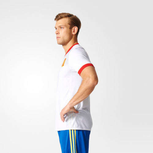 Original Men's ADIDAS Spain Home Pre-Match Jersey White BP9196 Size Large