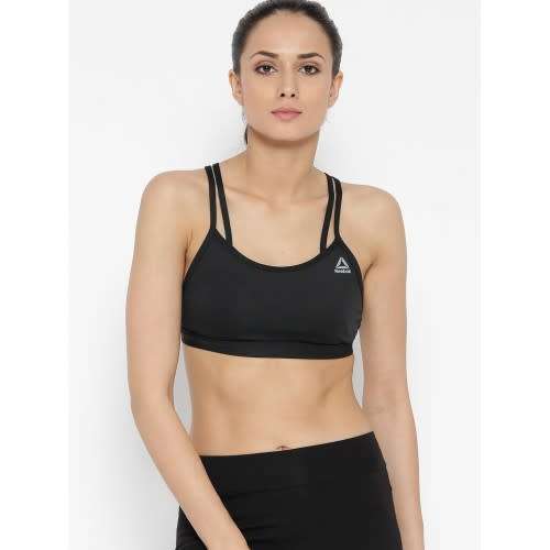 Original Womens Reebok Hero Strappy Bra Medium Support Black B45980 Size Medium