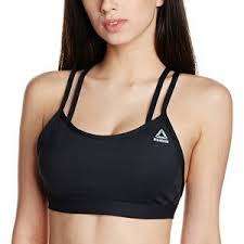 Original Womens Reebok Hero Strappy Bra Medium Support Black B45980 Size Medium