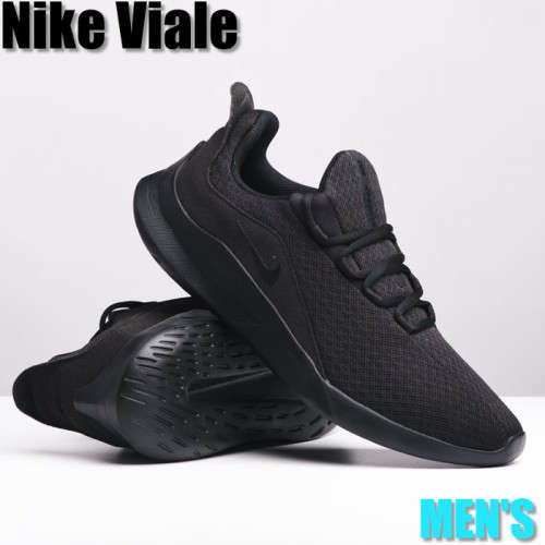 Original Mens Nike VIALE SNEAKERS (latest) AA2181 005 Black/ Black Size UK 12 (SA 12)