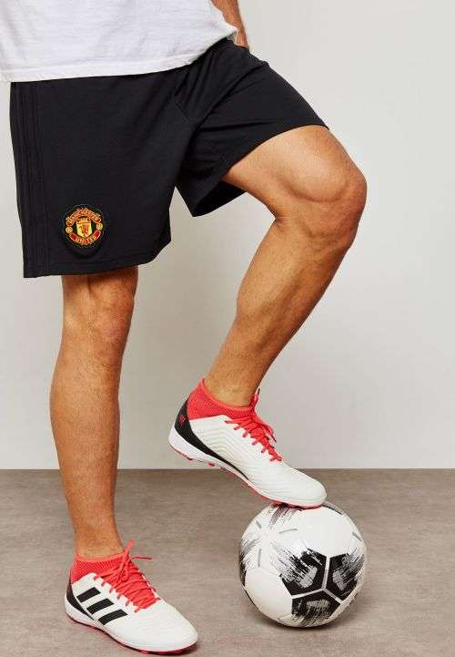 Original Men's ADIDAS Manchester United Home Licensed Product Shorts Black CG0042 Size Medium