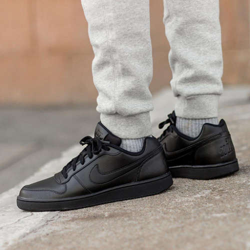 Original Mens NIKE EBERNON LOW Black/ Black AQ1775 003 Size UK 11 (SA 11)