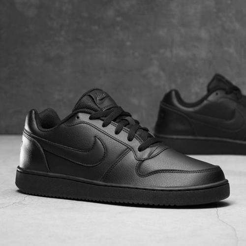 Original Mens NIKE EBERNON LOW Black/ Black AQ1775 003 Size UK 11 (SA 11)