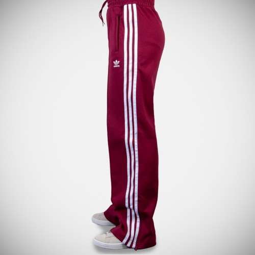 Original Women's ADIDAS Contemporary 3 Striped Track Pant Burgundy CJ9249 Size Medium
