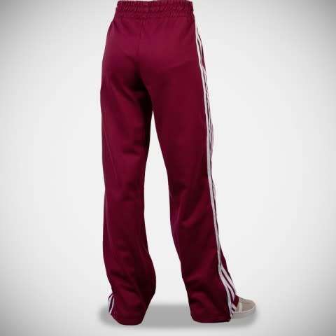 Original Women's ADIDAS Contemporary 3 Striped Track Pant Burgundy CJ9249 Size Medium