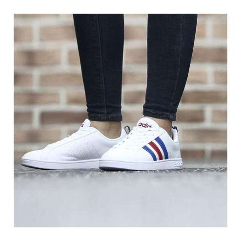 Original Mens adidas VS Advantage F99255 NEO Casual White Blue Red Size UK 10 SA 10