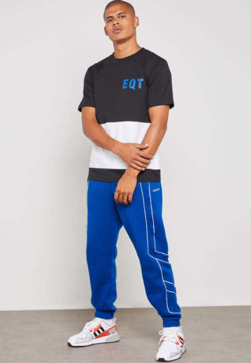 Original Men's adidas EQT Outline Track Pants Blue DJ1727 Size Large