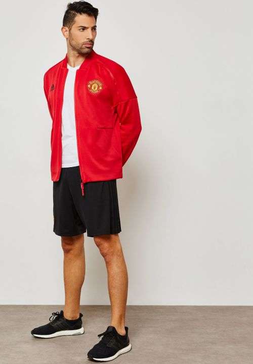 Original Men's adidas Manchester United Official Licensed Product Z.N.E. Jacket Size Large