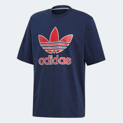 Original Men's adidas Trefoil Tee Blue EC3681 Size Medium