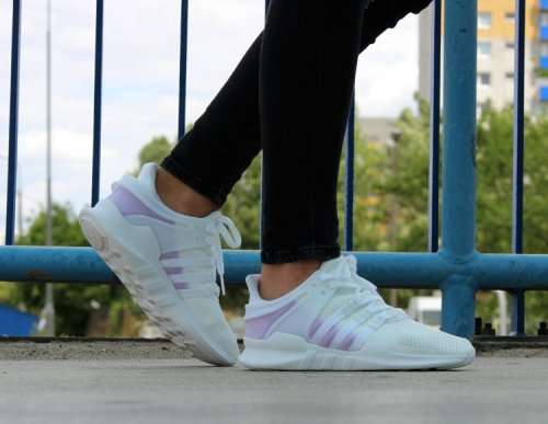 Original Women's adidas EQT Support Adv Running Trainers Purple Glow/ White BY9111 Size UK 7 (SA 7)