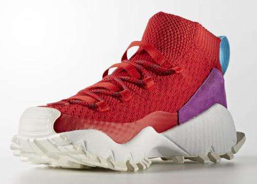 Original Mens adidas SEEULATER Primeknit BY9401 Scarlet/ Shock Purple Size UK 9 (SA 9)