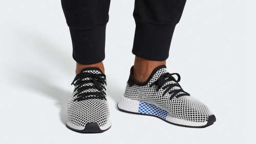 Original Men's ADIDAS Deerupt Runner Core Black/ White CQ2626 Size UK 10 (SA 10)