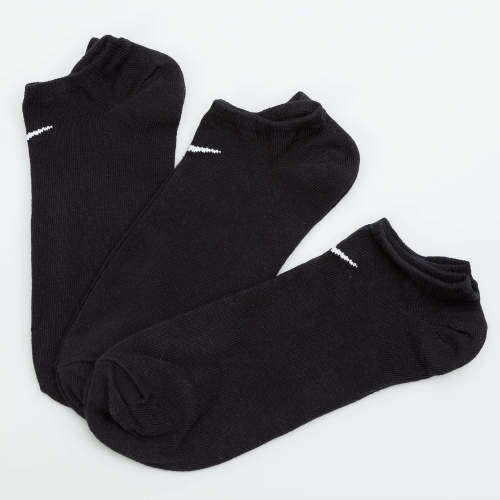Original Nike Unisex 3 Pairs Nike Performance No Show Black SX4705 001 Fits Size UK 8-11