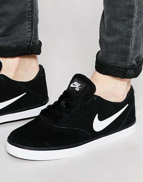 Original Mens Nike SB CHECK 705265 006 Black /White 705265 006 Size UK 9 (SA 9)