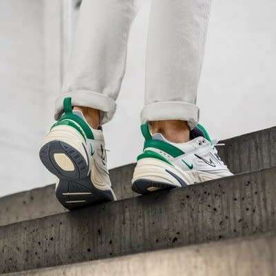 Original Mens NIKE M2K Tekno Platinum Tint/ Sail Green AV4789 009 Size UK 8 (SA 8)