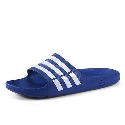Original Men's adidas PERFORMANCE DURAMO SLIDE Blue/ White G14309 Size UK 12 (SA 12)