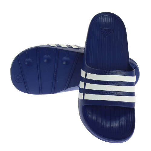 Original Men's adidas PERFORMANCE DURAMO SLIDE Blue/ White G14309 Size UK 12 (SA 12)