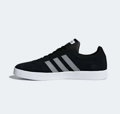 Original Men's adidas VL Court 2.0 Black Skate Boarding B43808 Size UK 6 (SA 6)