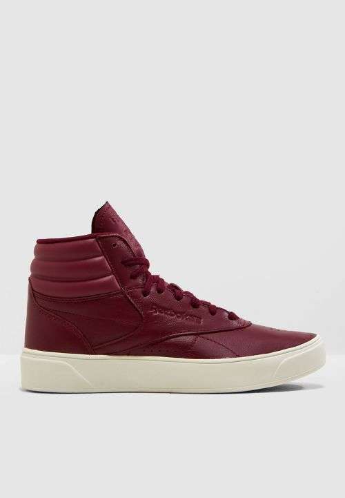 Original Womens Reebok Freestyle Leather Hi Nova Burgundy CN3847 Size UK 5 (SA 5)