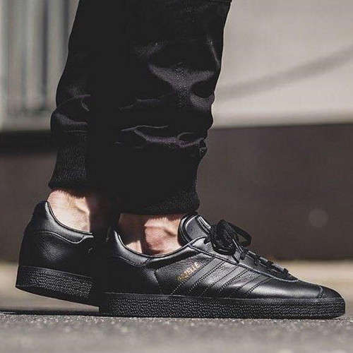 Original Men's adidas Gazelle Core Black/Gold Metallic BB5497 Size UK 7 (SA 7)